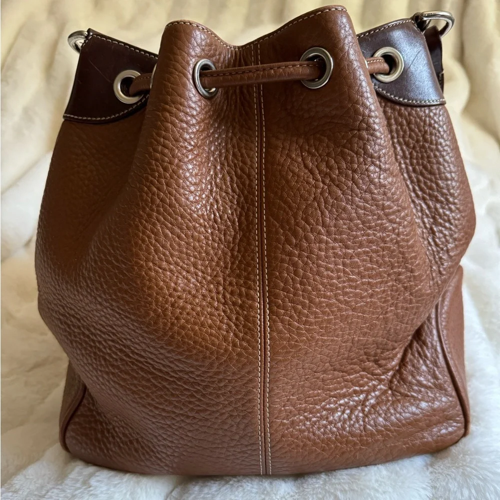 Dooney & Bourke Pebbled Leather Drawstring Bag - Picture 3 of 13